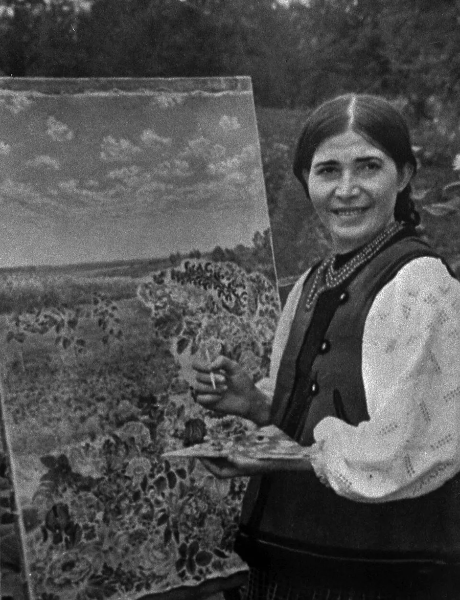 Фотопортрет Катерини Білокур, 1954